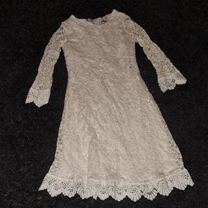 Grace Karin Cream Sheath Dress with Bell Sleeves for Brides